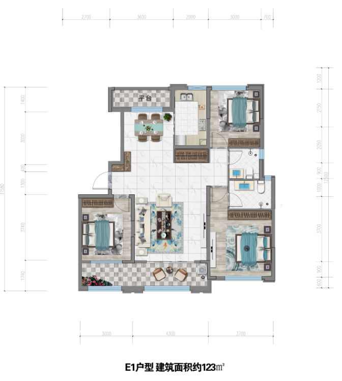 龍族·譽(yù)瓏府E1戶(hù)型